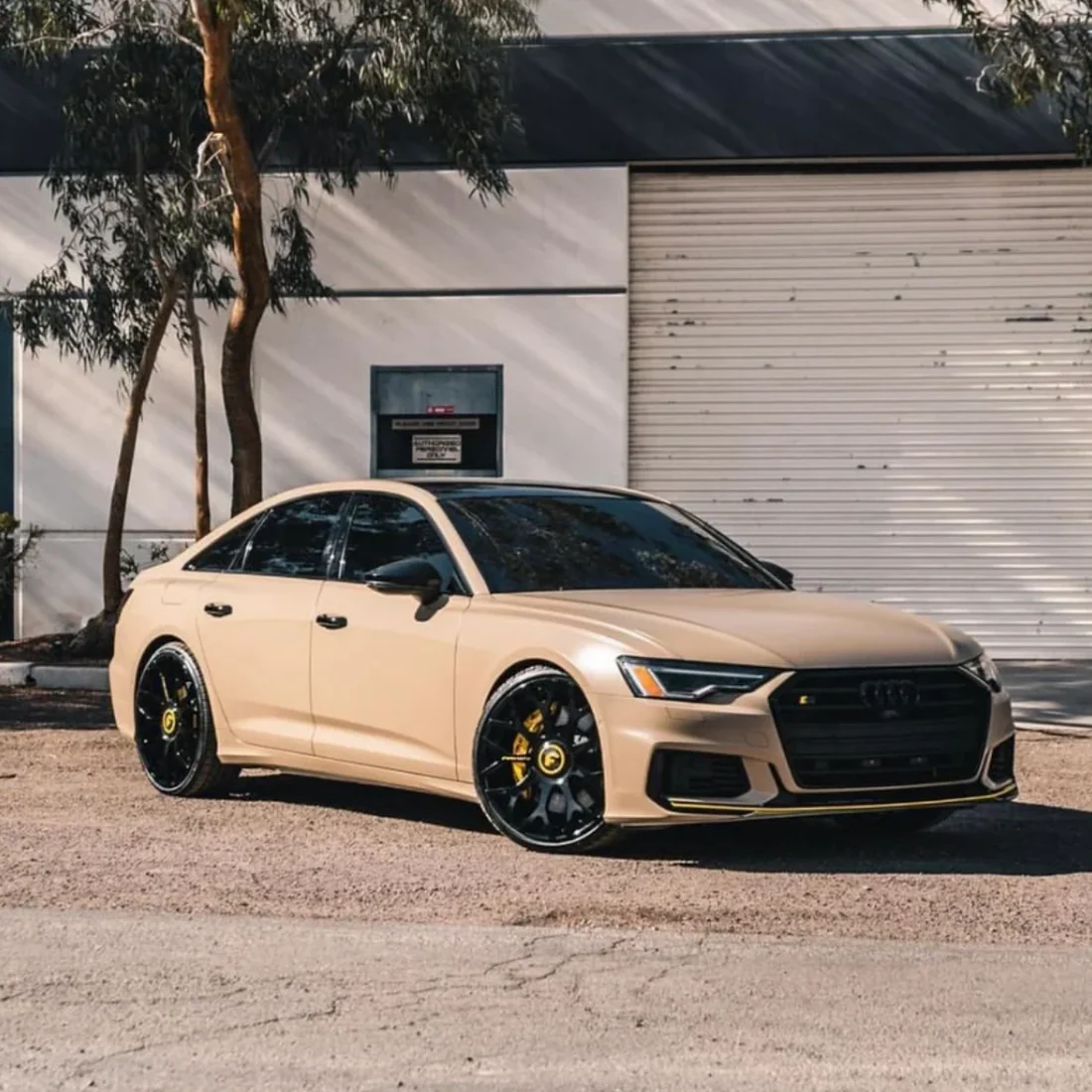 Wrapped Audi with a color-change finish